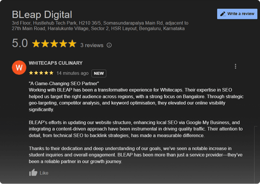 Client testimonial visual