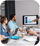 Marketing team meeting